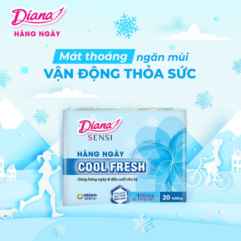 Băng Vệ Sinh Hàng Ngày Diana Sensi Cool Fresh 20 PCS