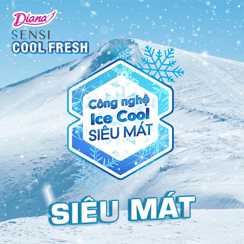 Băng Vệ Sinh Diana Sensi Cool Fresh Siêu Mỏng 23cm Cánh - 20 PCS