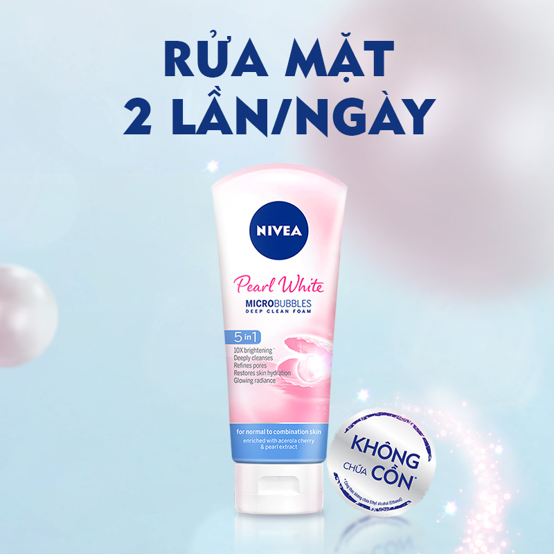 Sữa Rửa Mặt Nivea Nữ Pearl White Trắng Da Ngọc Trai 100g