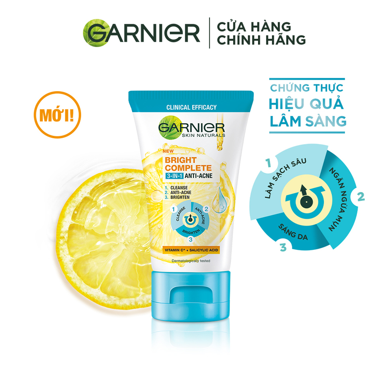 Sữa Rửa Mặt Garnier Ngừa Mụn Sáng Da 90ml