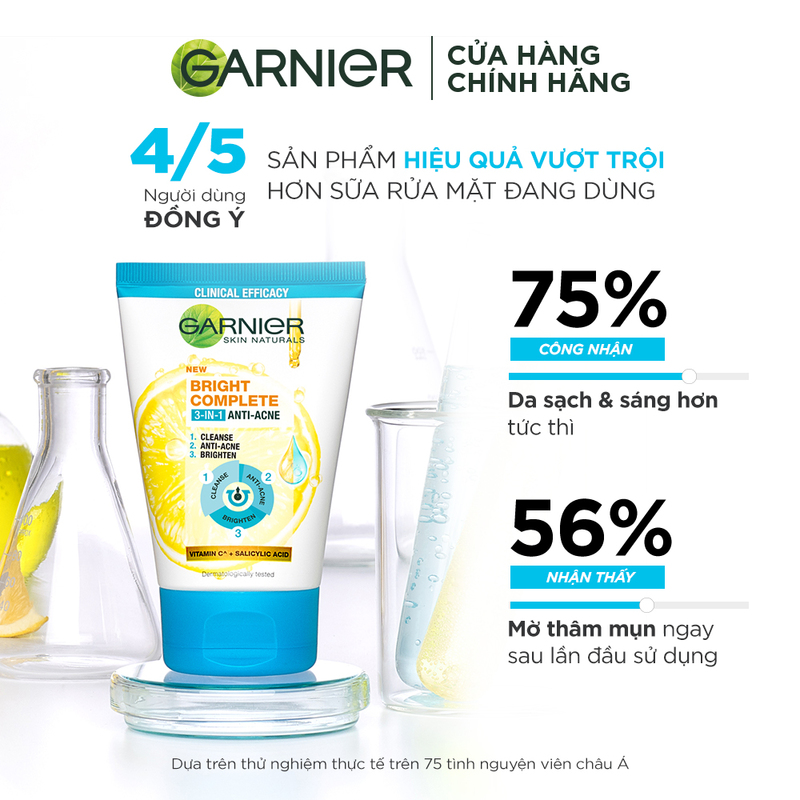 Sữa Rửa Mặt Garnier Ngừa Mụn Sáng Da 90ml