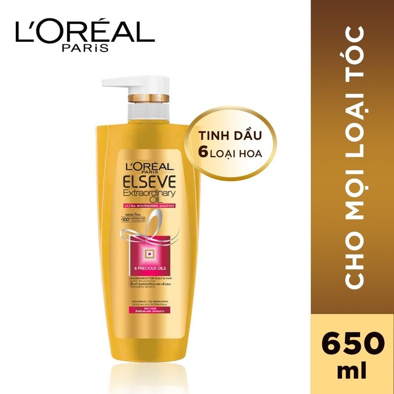 Dầu Gội Loreal Tinh Dầu Hoa Tự Nhiên 650ml