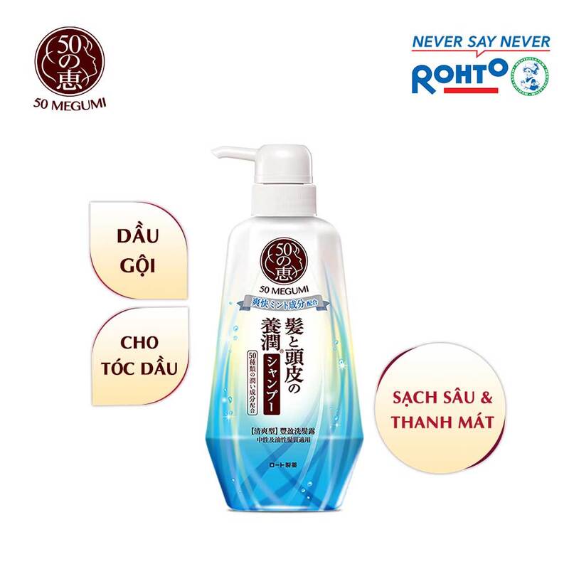 Dầu Gội 50 Megumi Sạch Sâu Thanh Mát 400ml