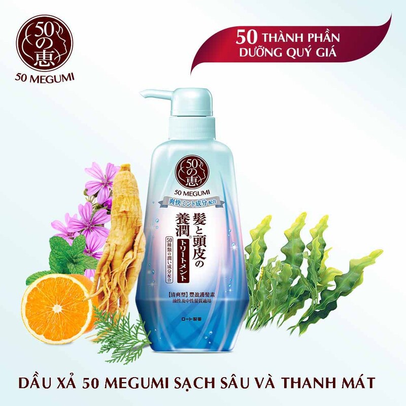 Dầu Xả 50 Megumi Sạch Sâu Thanh Mát 400ml