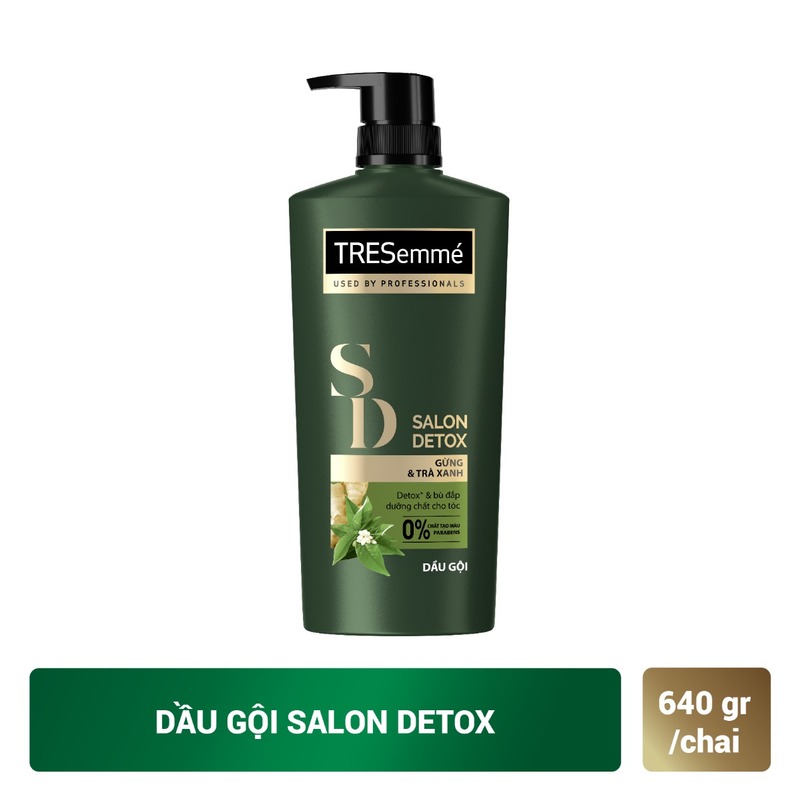 Dầu Gội TRESemmé Gừng Trà Xanh Detox Tóc Chắc Khỏe 640g