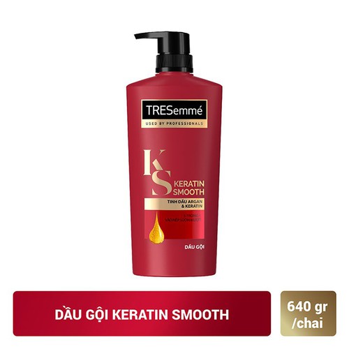 Dầu Gội TRESemmé Argan Keratin Vào Nếp Suôn Mượt 640g