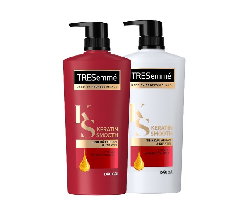 Dầu Gội TRESemmé Argan Keratin Vào Nếp Suôn Mượt 640g