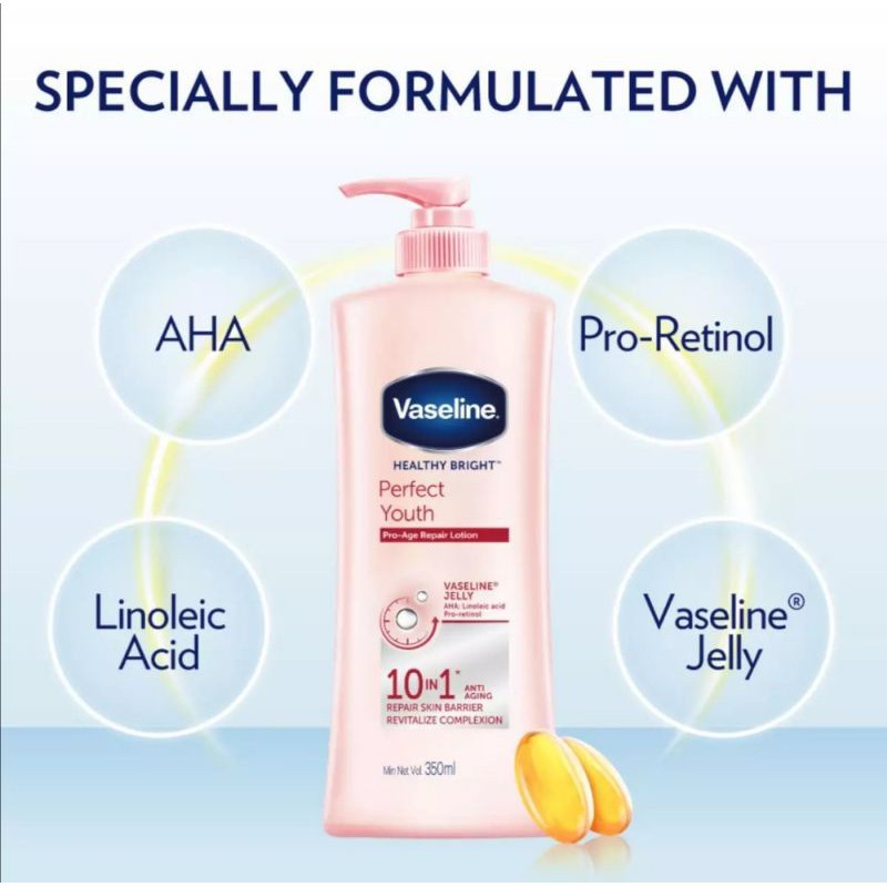 Sữa Dưỡng Thể Vaseline Dưỡng Sáng Ngừa Lão Hóa 350ml