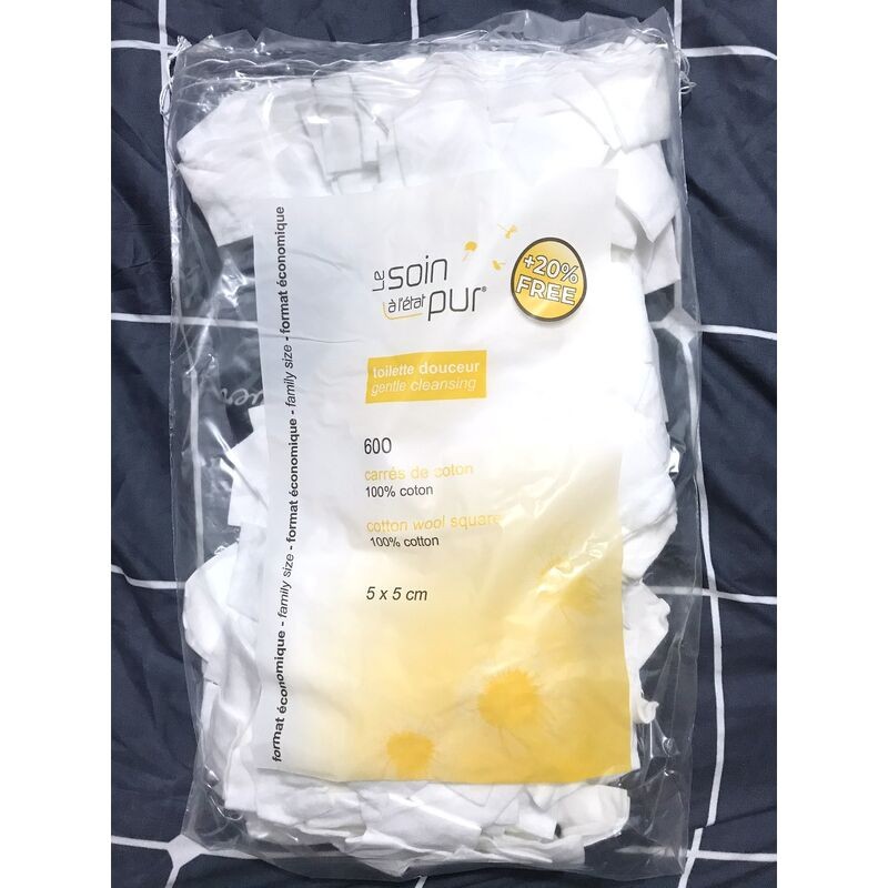 Bông Tẩy Trang Tetra Le Soin Laretat Pur 600 PCS