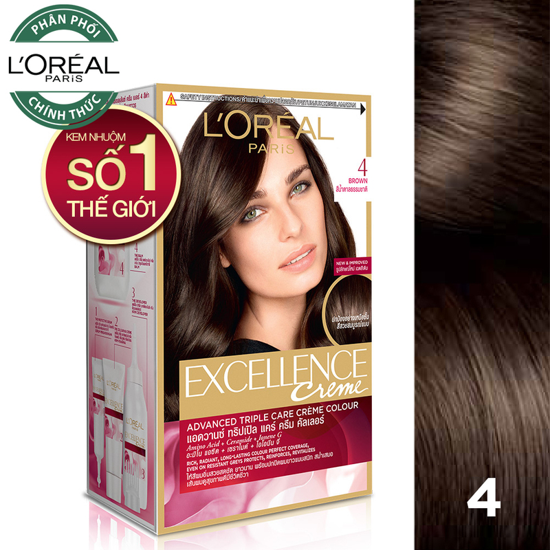 Thuốc Nhuộm Tóc L'OREAL 4 Nâu Tự Nhiên