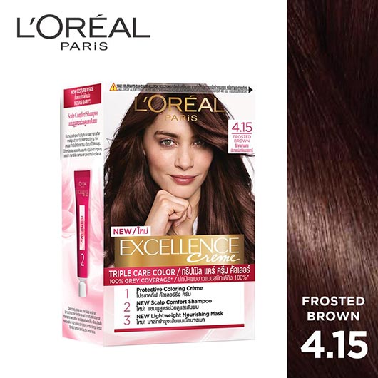 Thuốc Nhuộm Tóc L'OREAL 4.15 Nâu Tro Ánh Nâu Đỏ