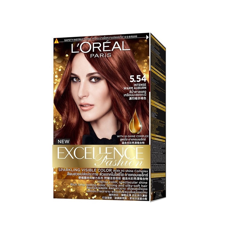 Thuốc Nhuộm Tóc L'OREAL 5.54 Nâu Đỏ Ánh Cam