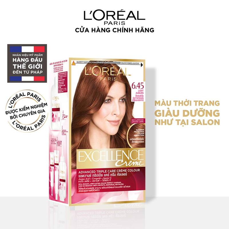 Thuốc Nhuộm Tóc L'OREAL 6.45 Nâu Ánh Đỏ