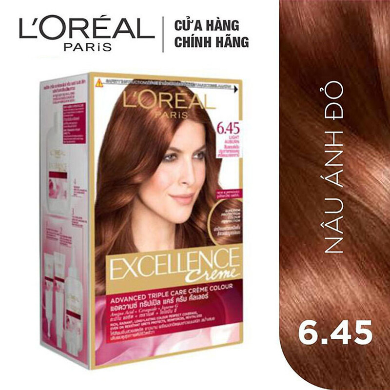 Thuốc Nhuộm Tóc L'OREAL 6.45 Nâu Ánh Đỏ