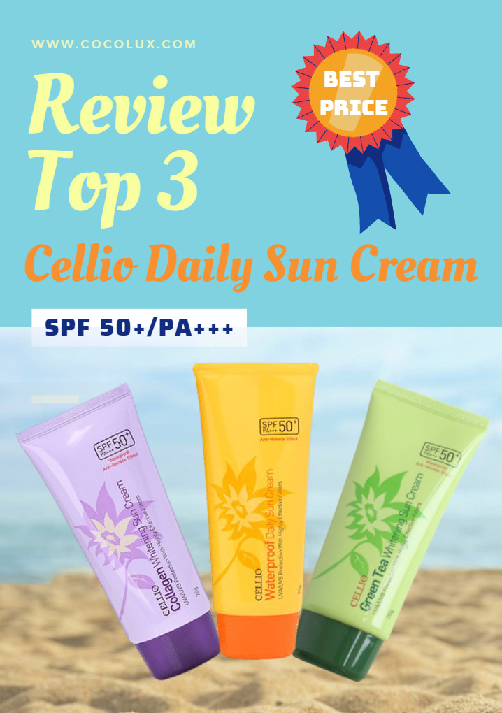Kem Chống Nắng Cellio Dưỡng Da Màu Vàng 70g