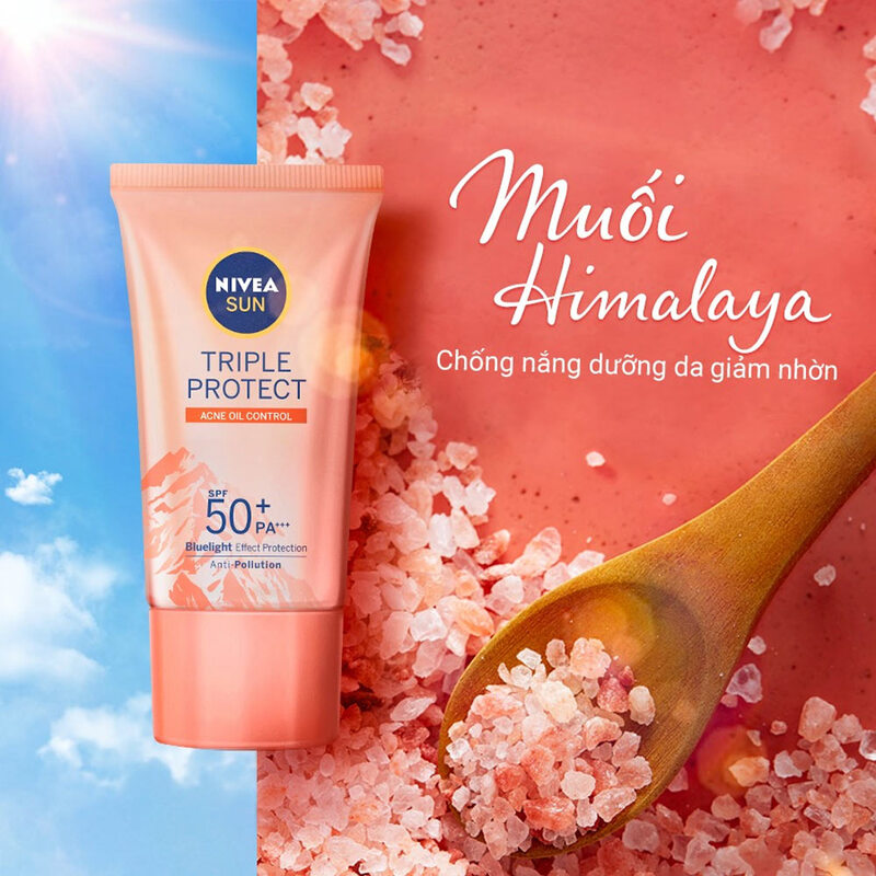 Kem Chống Nắng Nivea Kiểm Soát Nhờn Muối Himalaya 40ml
