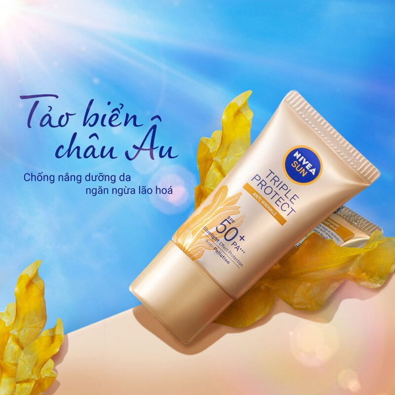 Kem Chống Nắng Nivea Ngăn Ngừa Lão Hóa Tảo Biển 40ml