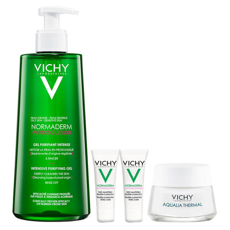 Bộ Vichy Làm Sạch Sâu Giảm Bã Nhờn Kiểm Soát Dầu 4 Món