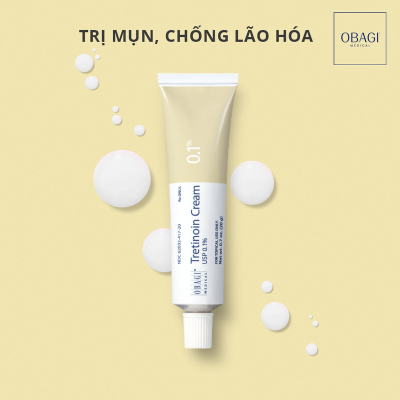 Kem Dưỡng OBAGI Tretinoin 0.1% Giảm Mụn, Giảm Lão Hóa 20g