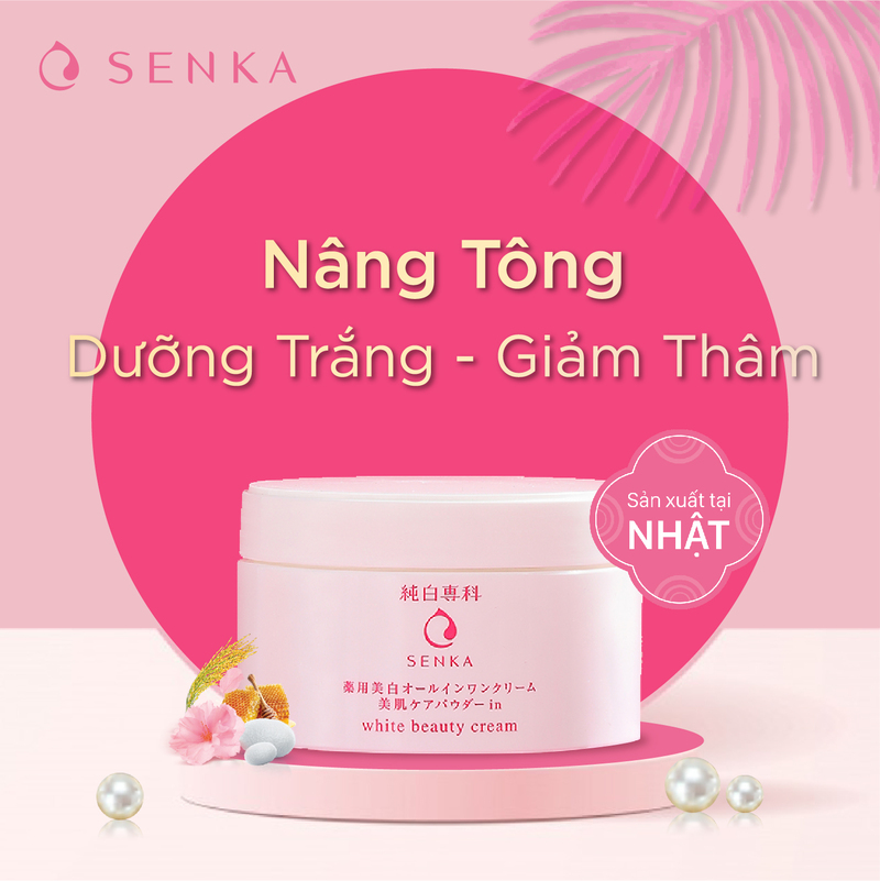 Kem Dưỡng Senka Sáng Da & Nâng Tông 3 Trong 1 100g
