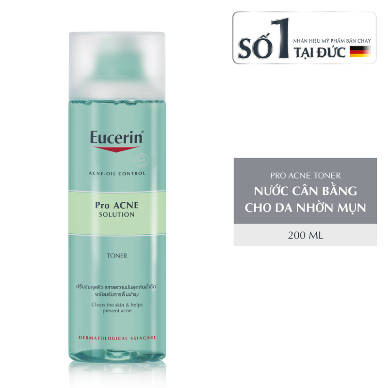 Nước Cân Bằng Eucerin Pro ACNE Solution Toner Dành Cho Da Mụn 200ml