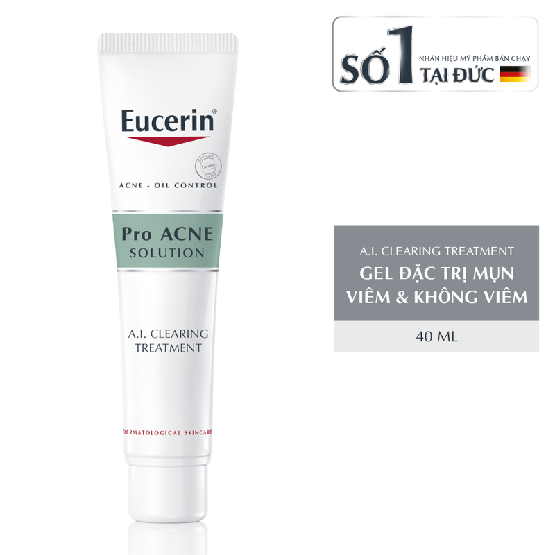 Tinh Chất Eucerin Pro ACNE Solution A.I Clearing Treatment Giảm Mụn Viêm & Mờ Vết Thâm 40ml