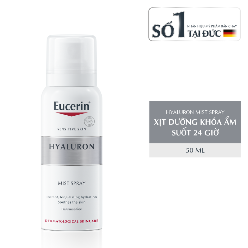 Xịt Khoáng Eucerin Hyaluron Mist Spray Cấp Ẩm Cho Da Nhạy Cảm 50ml