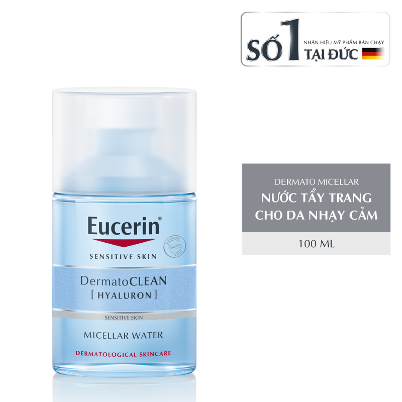 Nước Tẩy Trang Eucerin DermatoCLEAN Micellar Water 3in1 Dịu Nhẹ Cho Da Nhạy Cảm 100ml