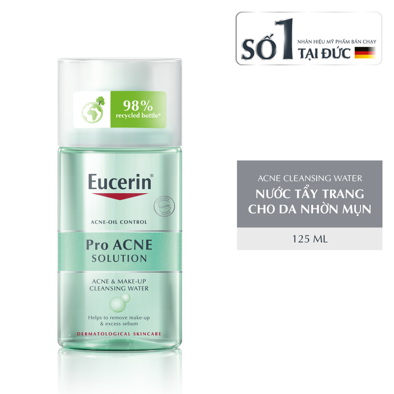 Nước Tẩy Trang Eucerin Pro ACNE Solution Dành Cho Da Nhạy Cảm, Nhờn Mụn 125ml