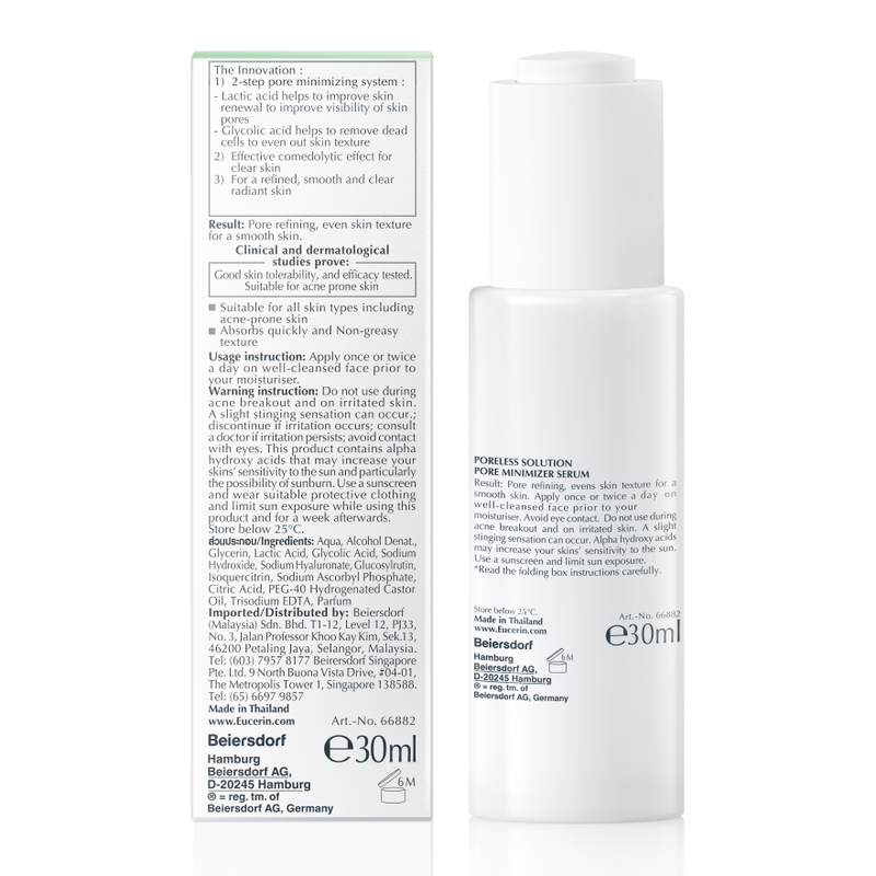 Tinh Chất Eucerin Poreless Solution Pore Minimizer Serum Giảm Mụn, Thu Nhỏ Lỗ Chân Lông 30ml