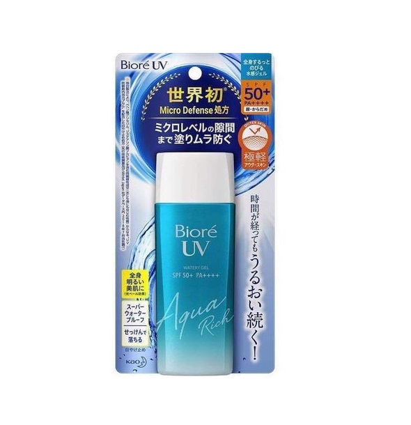 Gel Chống Nắng Biore UV Aqua Rich Watery Gel SPF50+ PA++++ Màng Nước Dưỡng Ẩm 90ml