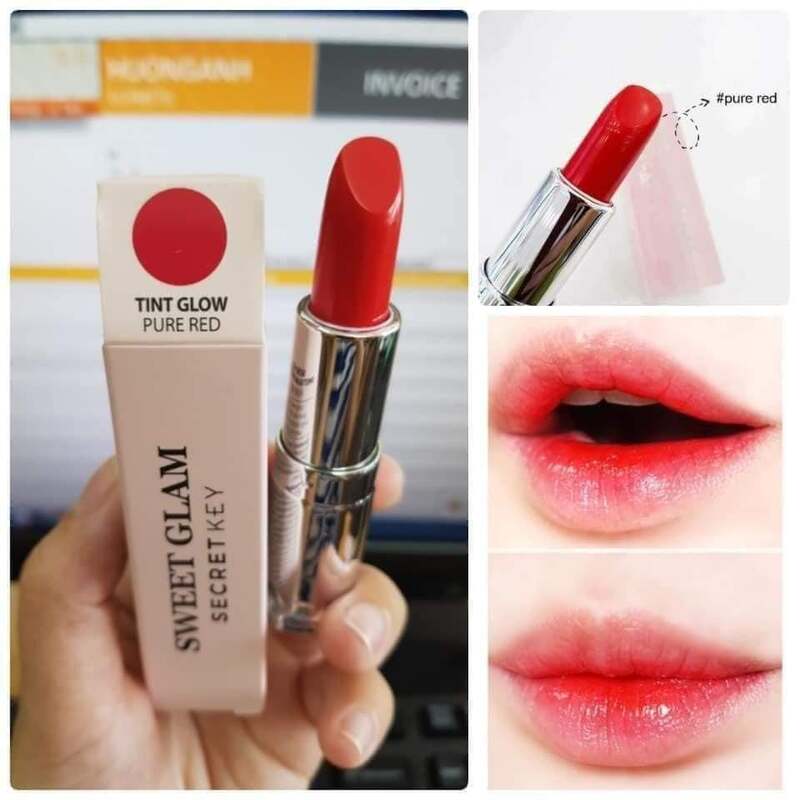 Son Dưỡng Secret Key Sweet Glam Tint Glow 08 Pure Red