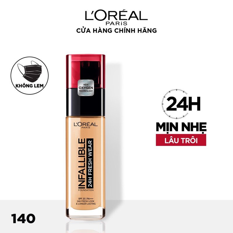 Kem Nền Loreal Lâu Trôi Infallible 24h Fresh Wear 30ml - 140