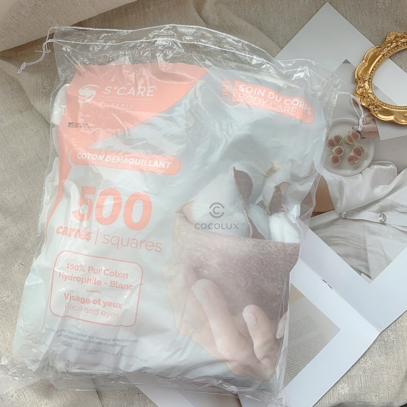 Bông Tẩy Trang S+ Care Pháp 500 PCS
