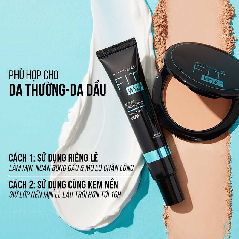 ​​Kem Lót Maybelline Fit Me Primer Matte+Poreless SPF 20 Kiềm Dầu Ngăn Xuống Tông 30ml