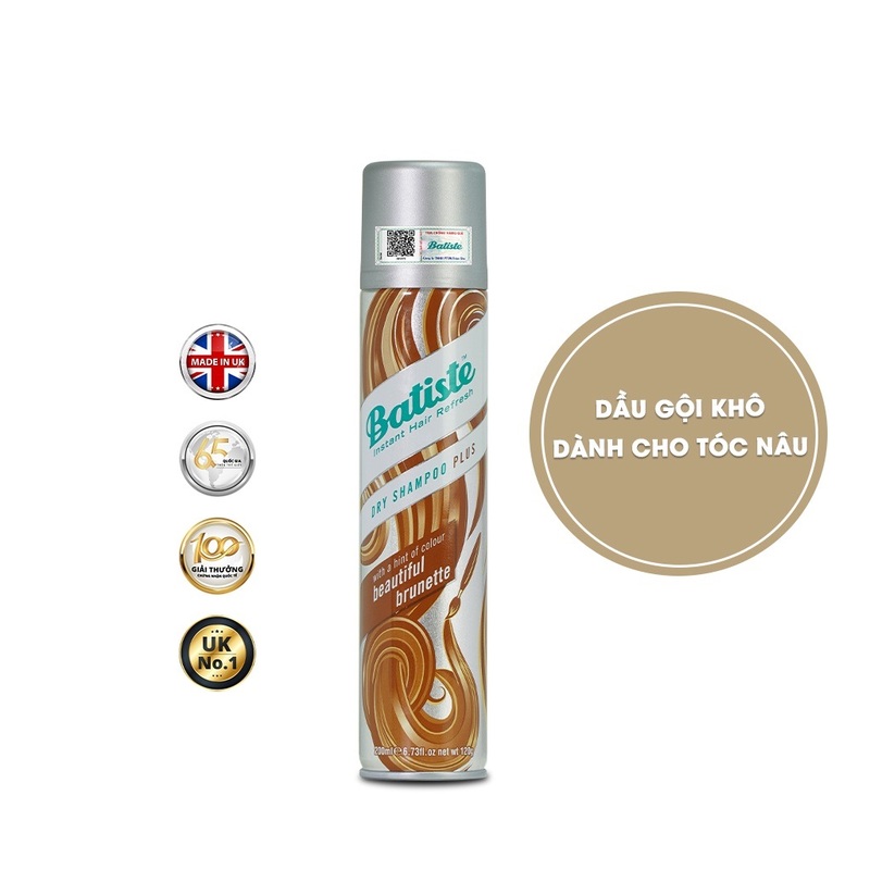 Dầu Gội Khô Batiste Tóc Nâu 200ml