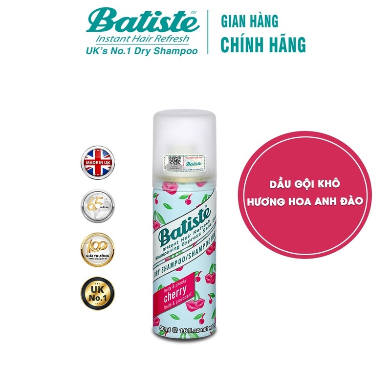 Dầu Gội Khô Batiste Hương Anh Đào 50ml