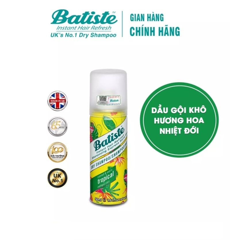 Dầu Gội Khô Batiste Hương Hoa Nhiệt Đới 50ml