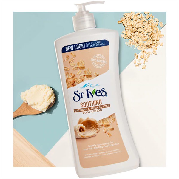 Sữa Dưỡng Thể ST.IVES Bơ Hạt Mỡ & Yến Mạch 621ml