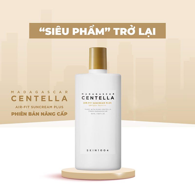 Kem Chống Nắng Skin1004 Madagascar Centella Air-Fit Suncream Plus SPF50+ PA++++ Chiết Xuất Rau Má 50ml