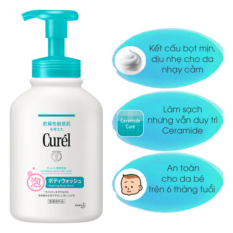 Sữa Tắm Curel Dạng Bọt 480ml
