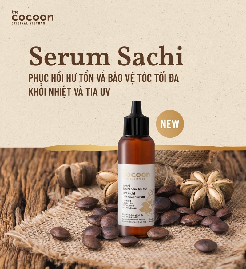 Tinh Chất Dưỡng Tóc Cocoon Sa-chi Serum Phục Hồi Tóc Inca Inchi Hair Repair 70ml
