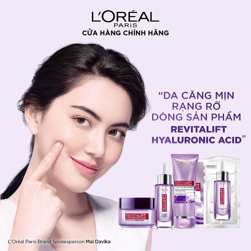 Sữa Rửa Mặt Loreal Revitalift Hyaluronic Acid Cấp Ẩm, Căng Mịn Da
