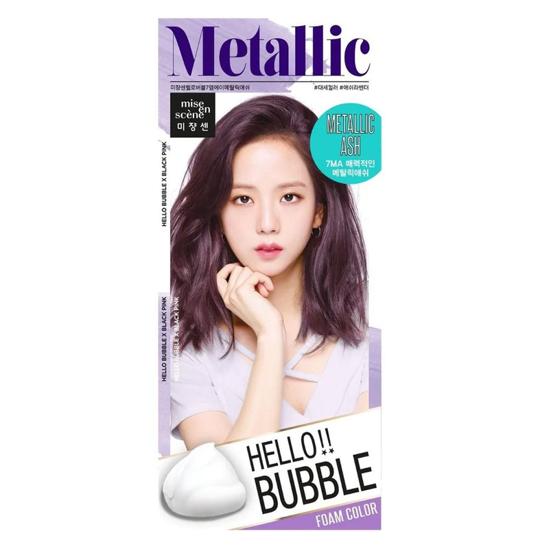 Thuốc Nhuộm Tóc Mise En Scène Hello Bubble Metallic ASH 7MA 30ml