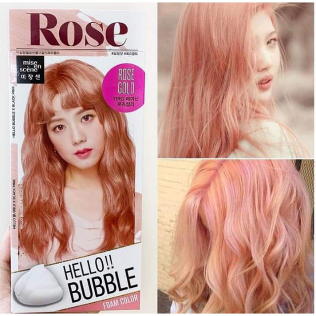 Thuốc Nhuộm Tóc Mise En Scène Hello Bubble Rose Gold 11RG 30ml