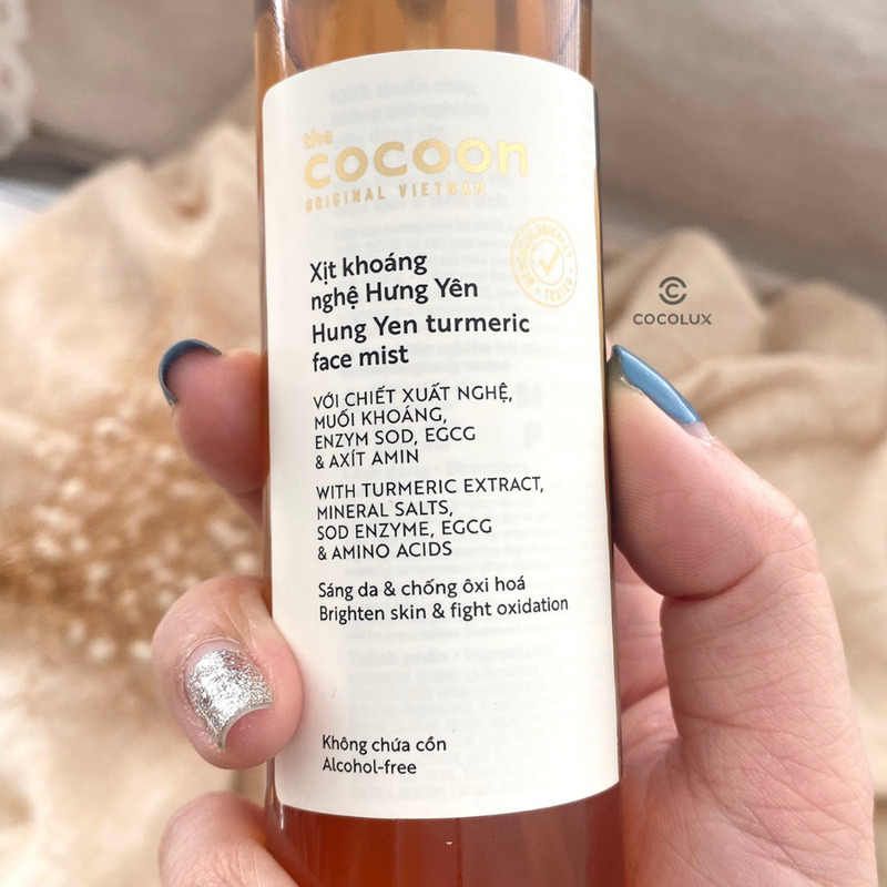 Xịt Khoáng Cocoon Chiết Xuất Nghệ Hưng Yên Làm Sáng Da 130ml