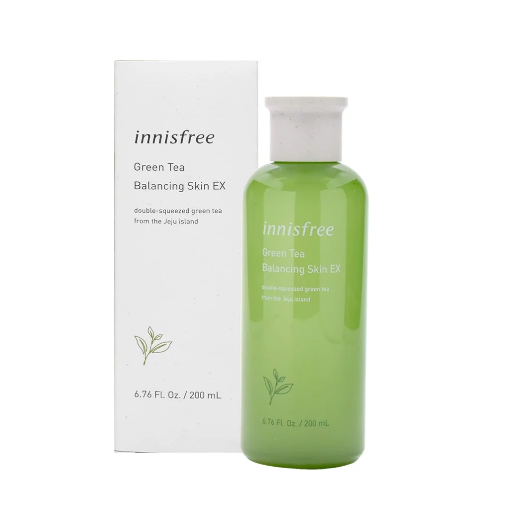 Nước Hoa Hồng Innisfree Green Tea Balancing Skin EX Cho Da Dầu Mụn, Hỗn Hợp 200ml