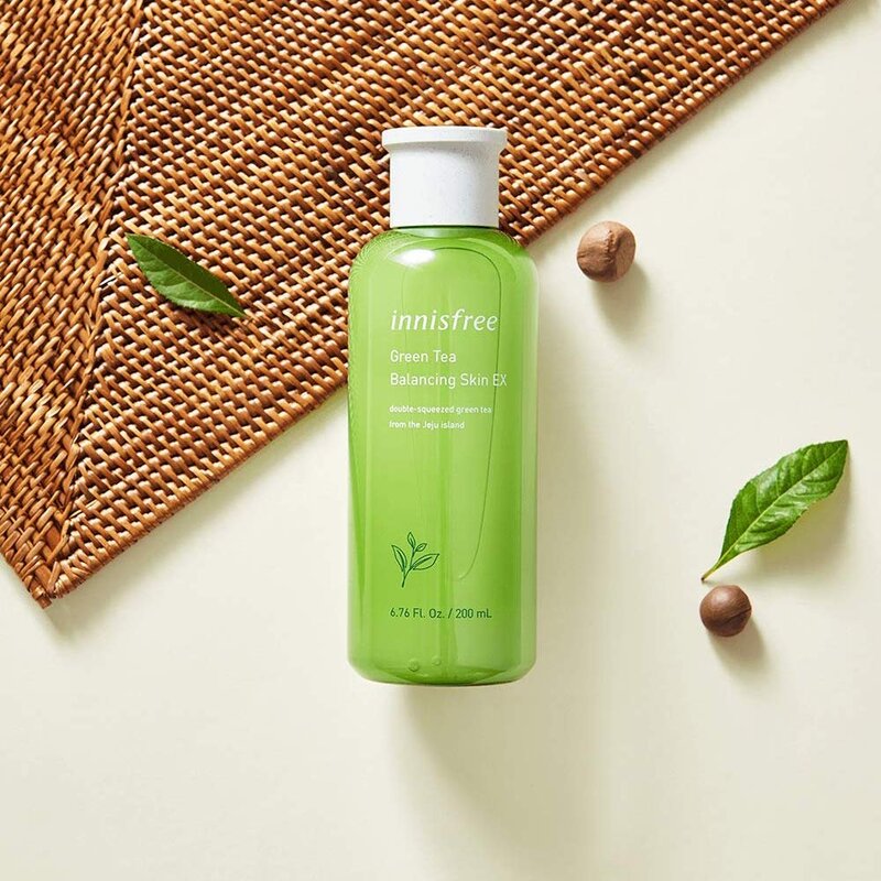 Nước Hoa Hồng Innisfree Green Tea Balancing Skin EX Cho Da Dầu Mụn, Hỗn Hợp 200ml