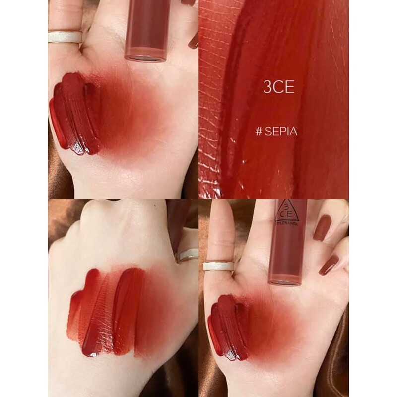 Son Kem 3CE Blur Water Tint Sepia Lì Mềm Mượt Môi 4.6g
