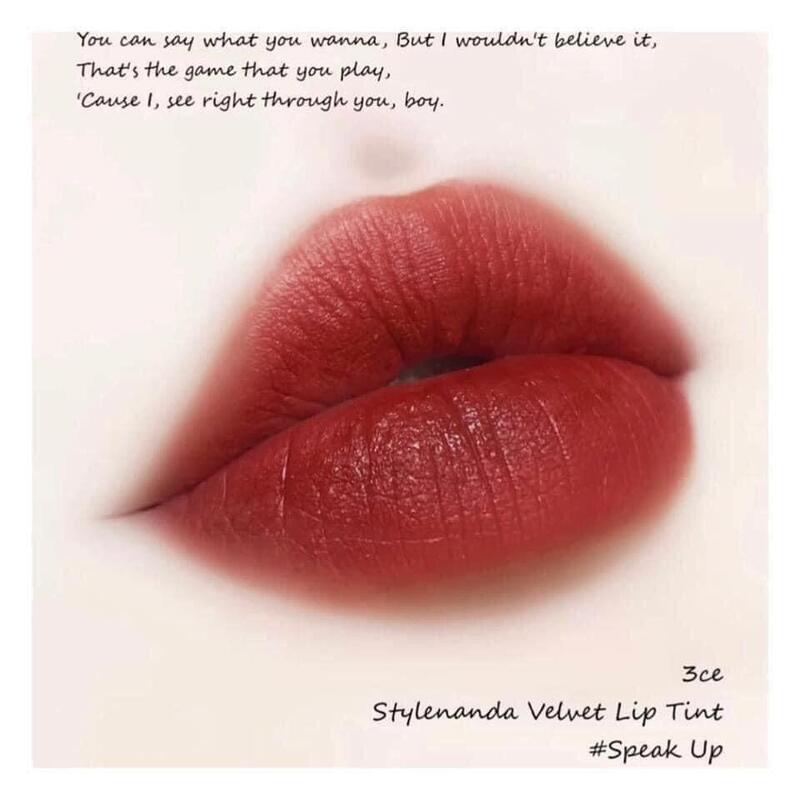 Son Kem 3CE Velvet Lip Tint Speak Up 4g